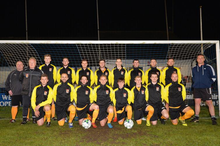 Pembrokeshire squad line up before the game